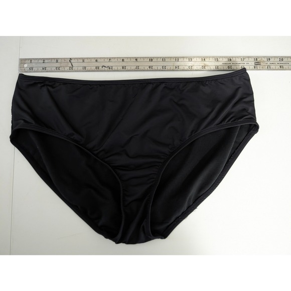 Apt. 9 Other - Apt. 9 Womens Black Mid Rise Bikini Swim Bottoms Size 1X Solid Basic Classic